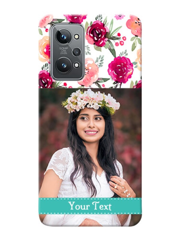 Custom Realme GT 2 Personalized Mobile Cases: Watercolor Floral Design