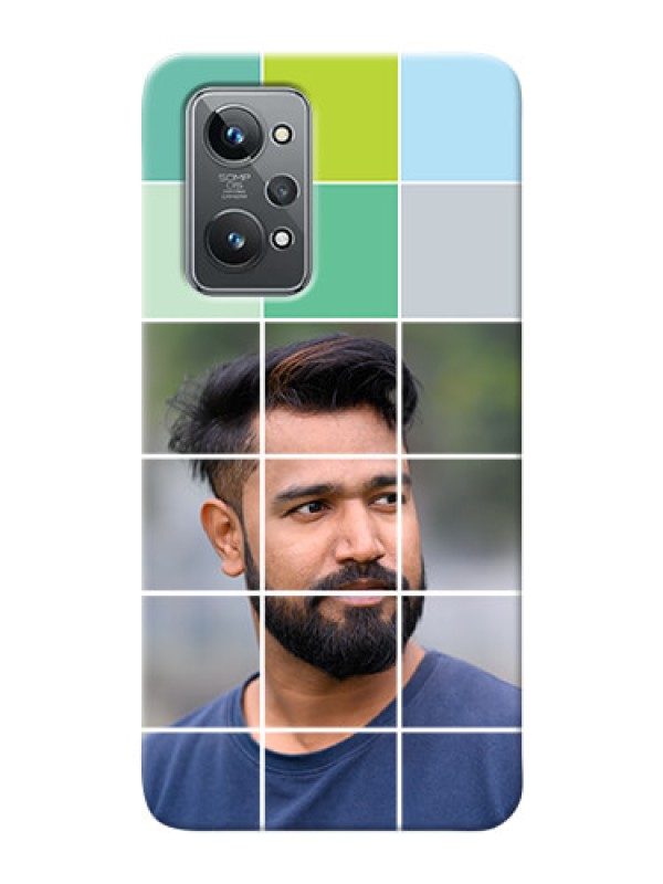 Custom Realme GT 2 personalised phone covers with white box pattern 