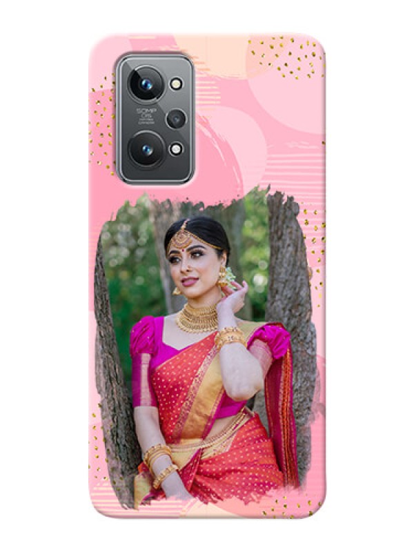 Custom Realme GT 2 Phone Covers for Girls: Gold Glitter Splash Design