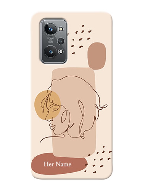 Custom Realme GT 2 Custom Phone Covers: Calm Woman line art Design