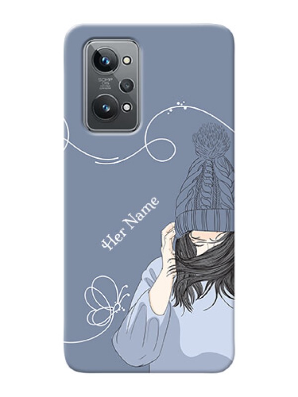 Custom Realme GT 2 Custom Mobile Case with Girl in winter outfit Design