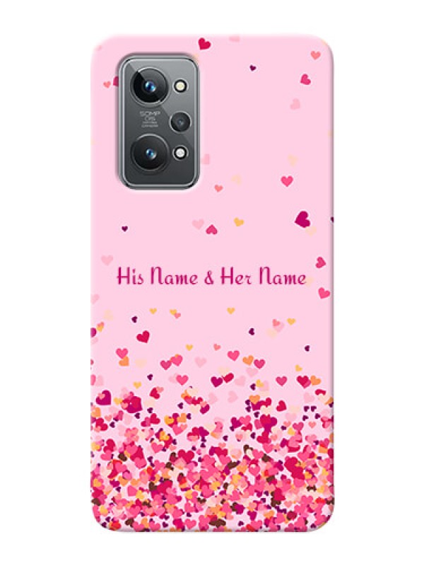 Custom Realme GT 2 Phone Back Covers: Floating Hearts Design