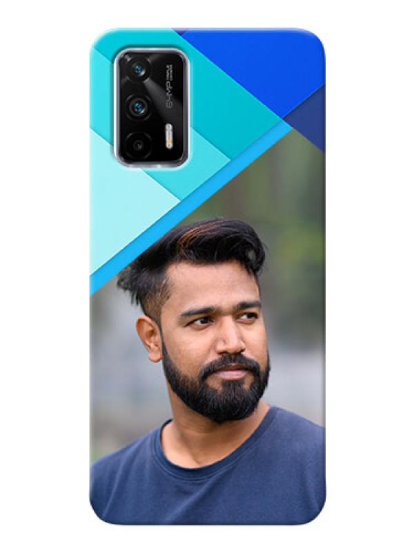 Custom Realme GT 5G Phone Cases Online: Blue Abstract Cover Design