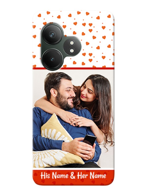 Custom Realme GT 6 Custom Hard Phone Case - Orange Love Symbol Design