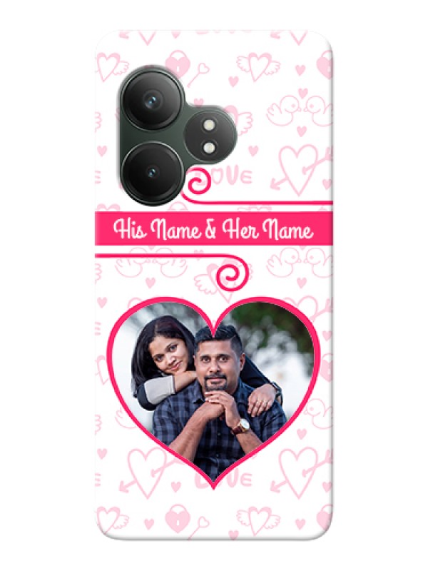 Custom Realme GT 6 Custom Hard Phone Case - Heart Shape Love Design