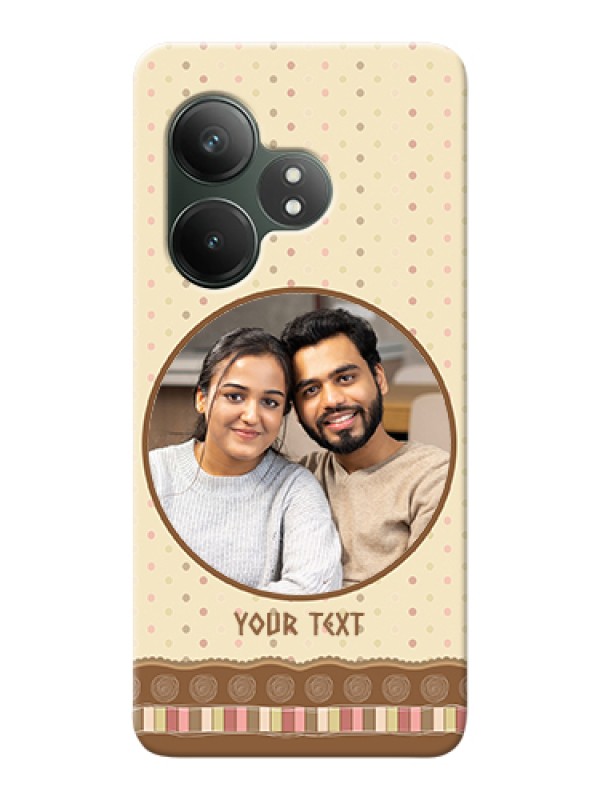 Custom Realme GT 6 Custom Hard Phone Case - Brown Dotted Mobile Case Design