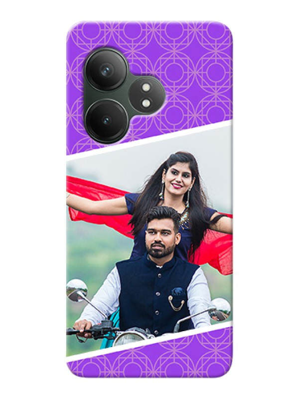 Custom Realme GT 6 Custom Hard Phone Case - Violet Color Pattern Design