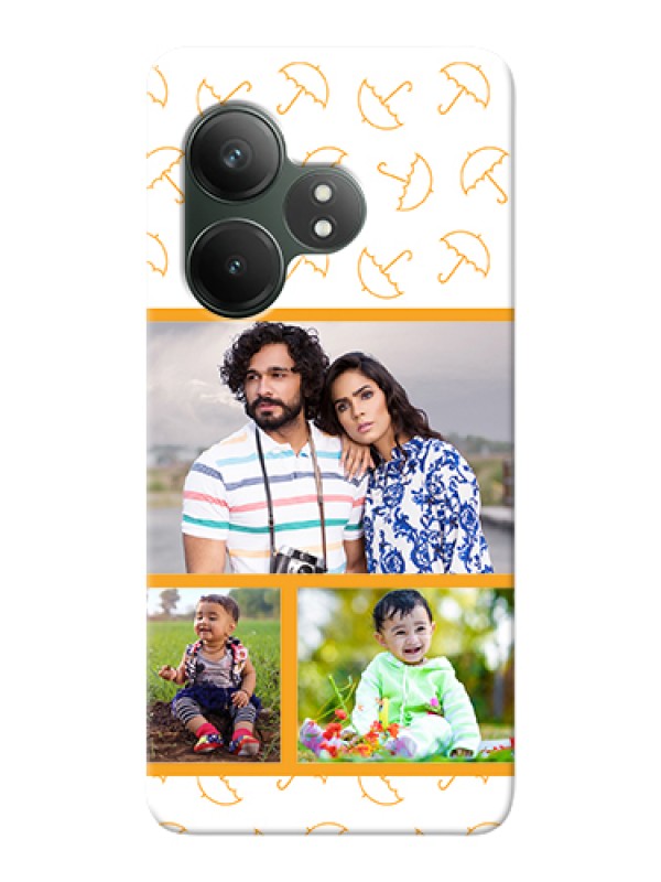 Custom Realme GT 6 Custom Hard Phone Case - Yellow Pattern Design