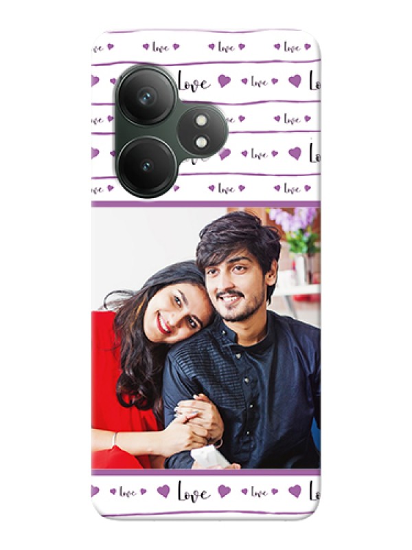 Custom Realme GT 6 Custom Hard Phone Case - Couples Heart Design