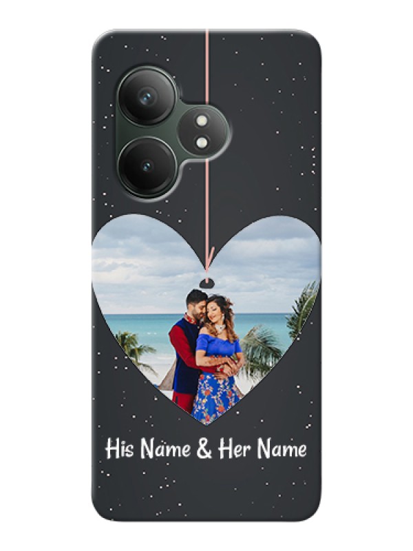 Custom Realme GT 6 Custom Hard Phone Case - Hanging Heart Design