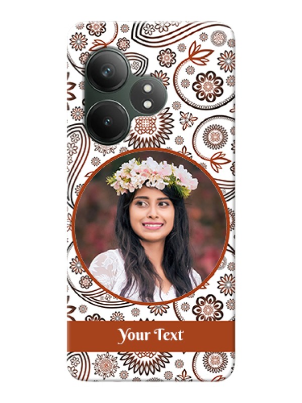 Custom Realme GT 6 Custom Hard Phone Case - Abstract Flower Design