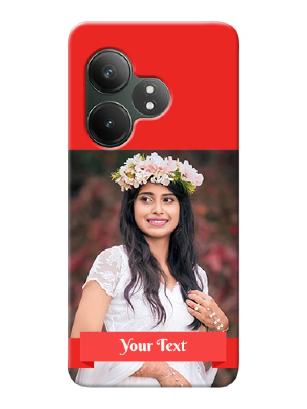 Custom Realme GT 6 Custom Hard Phone Case - Simple Red Color Design