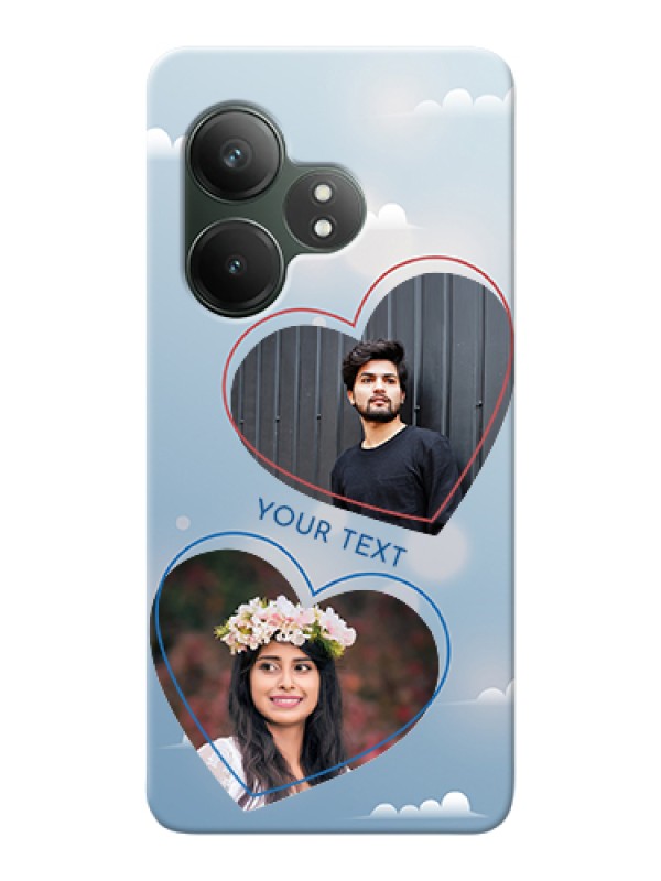 Custom Realme GT 6 Custom Hard Phone Case - Blue Color Couple Design