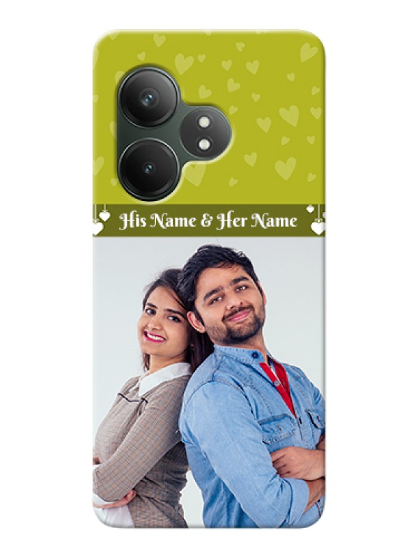 Custom Realme GT 6 Custom Hard Phone Case - You & Me Heart Design