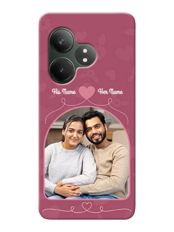 Custom Realme GT 6 Custom Hard Phone Case - Love Floral Design