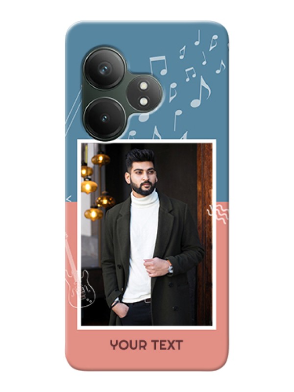 Custom Realme GT 6 Custom Hard Phone Case - With Color Musical Note Design