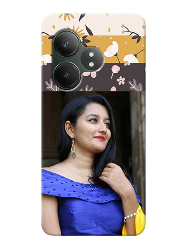 Custom Realme GT 6 Custom Hard Phone Case - Stylish Floral Design