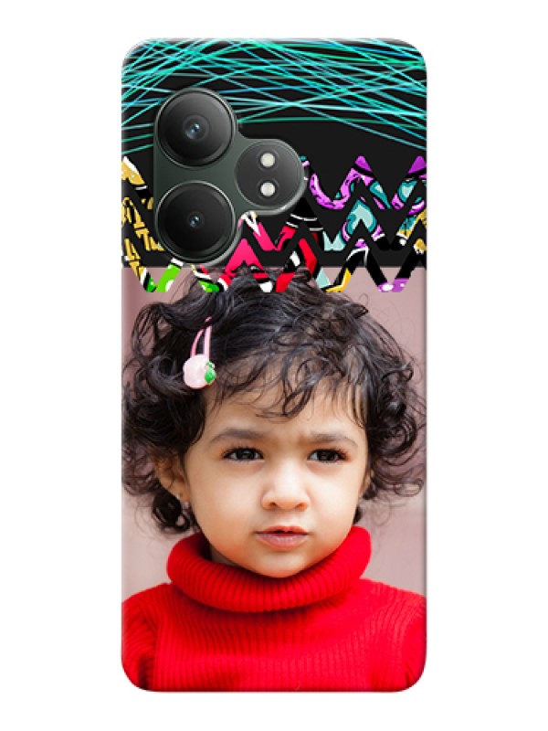 Custom Realme GT 6 Custom Hard Phone Case - Neon Abstract Design