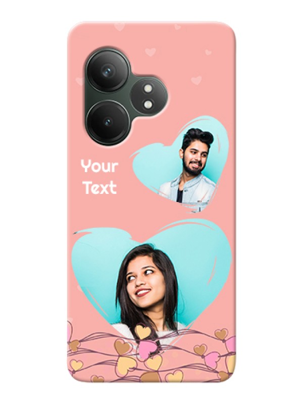 Custom Realme GT 6 Custom Hard Phone Case - Love Doodle Design