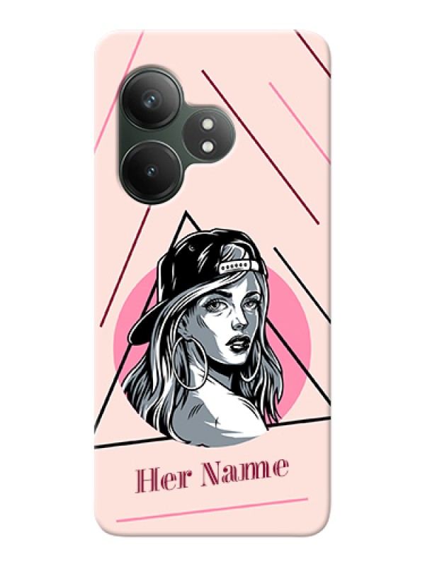 Custom Realme GT 6 Custom Hard Phone Case - Rockstar Girl Design