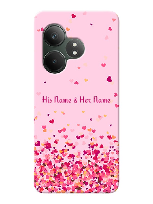 Custom Realme GT 6 Custom Hard Phone Case - Floating Hearts Design