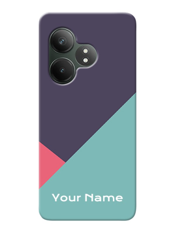 Custom Realme GT 6 Custom Hard Phone Case - Tri Color Abstract Design