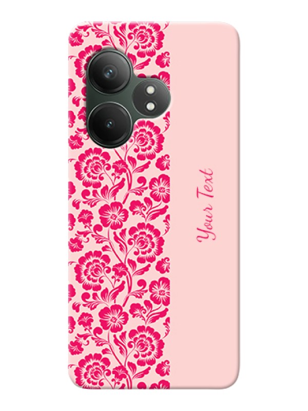Custom Realme GT 6 Custom Hard Phone Case - Attractive Floral Pattern Design