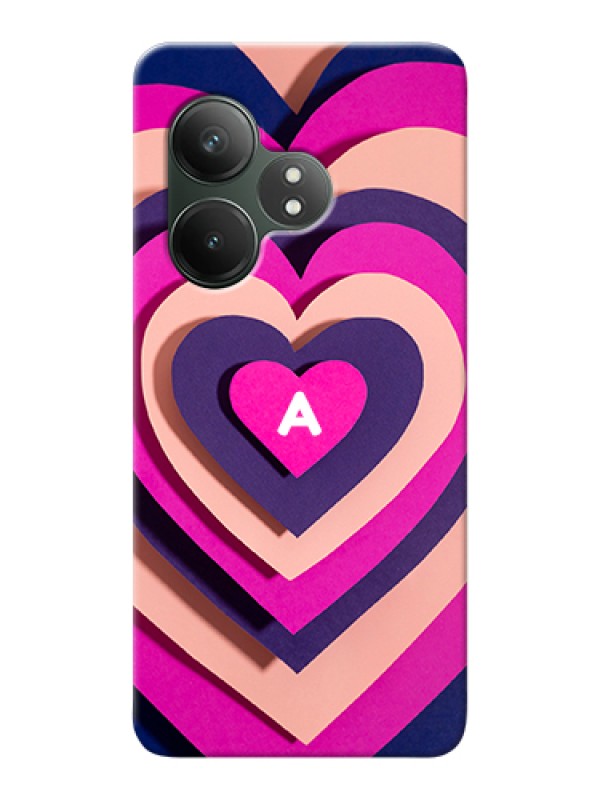 Custom Realme GT 6 Custom Hard Phone Case - Cute Heart Pattern Design