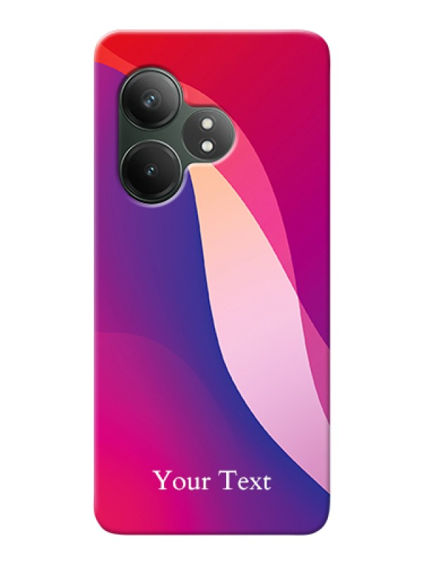 Custom Realme GT 6 Custom Hard Phone Case - Digital Abstract Overlap Design