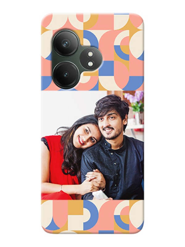 Custom Realme GT 6 Custom Hard Phone Case - Semi - Circle Maze Pattern Design