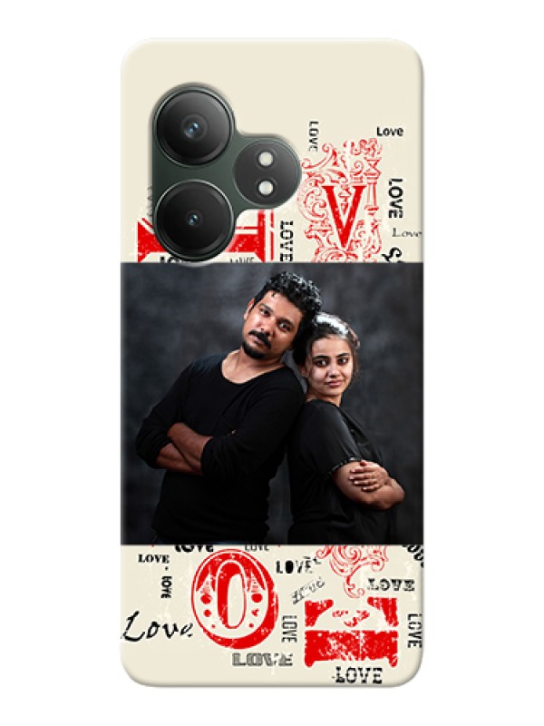 Custom Realme GT 6T 5G Custom Hard Phone Case - Trendy Love Design Case