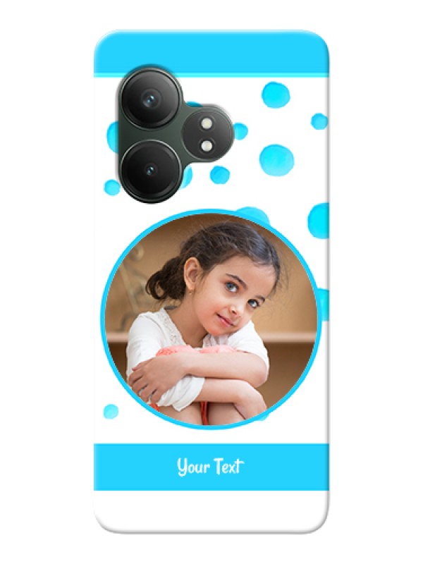 Custom Realme GT 6T 5G Custom Hard Phone Case - Blue Bubbles Pattern Design