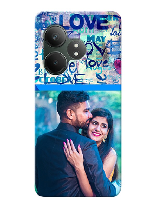 Custom Realme GT 6T 5G Custom Hard Phone Case - Colorful Love Design