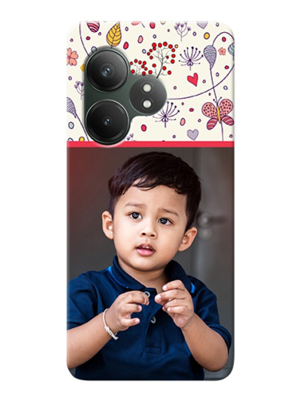 Custom Realme GT 6T 5G Custom Hard Phone Case - Premium Floral Design