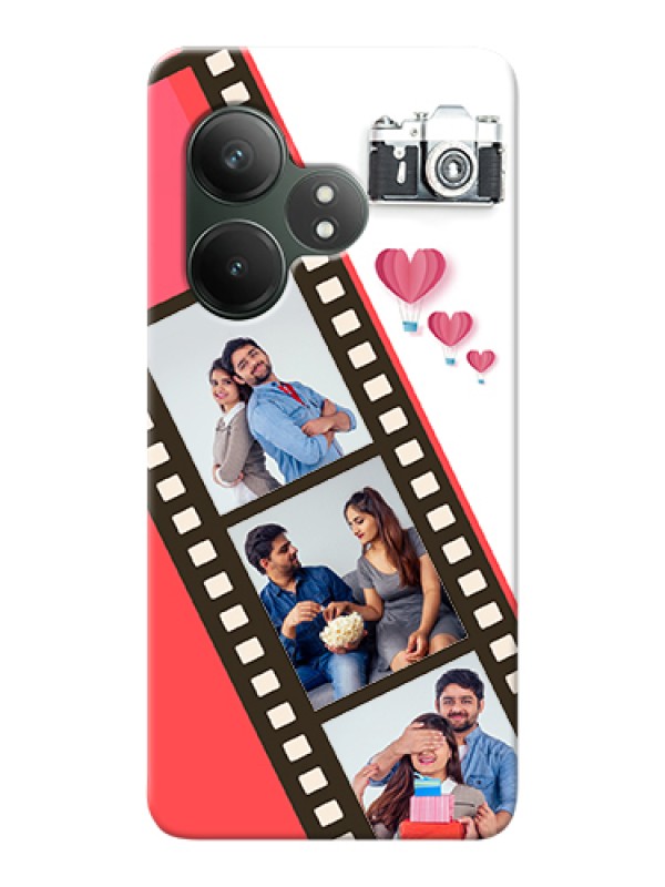 Custom Realme GT 6T 5G Custom Hard Phone Case - 3 Image Holder With Film Reel