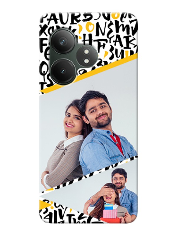 Custom Realme GT 6T 5G Custom Hard Phone Case - Letters Pattern Design