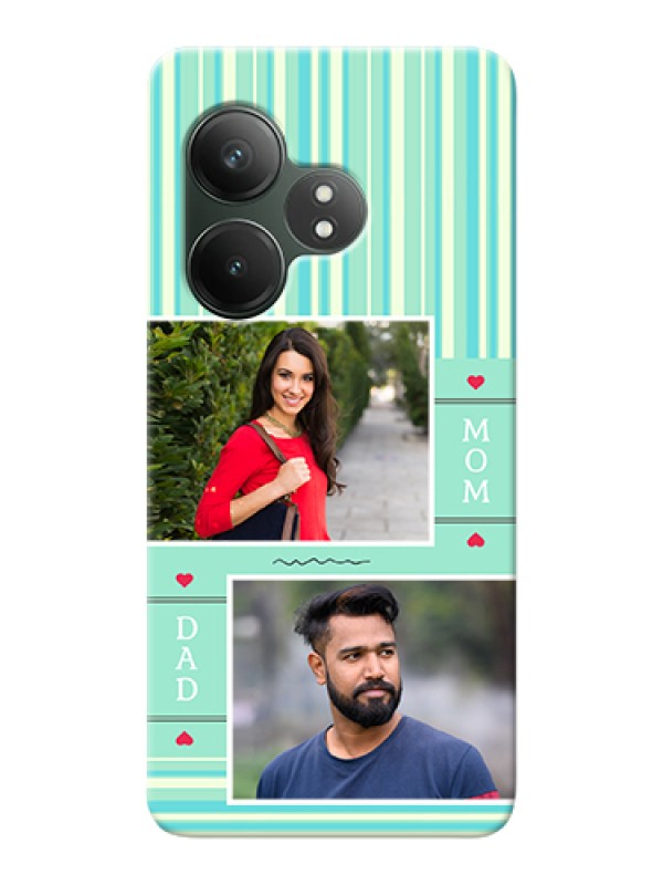 Custom Realme GT 6T 5G Custom Hard Phone Case - Mom & Dad Pic Design