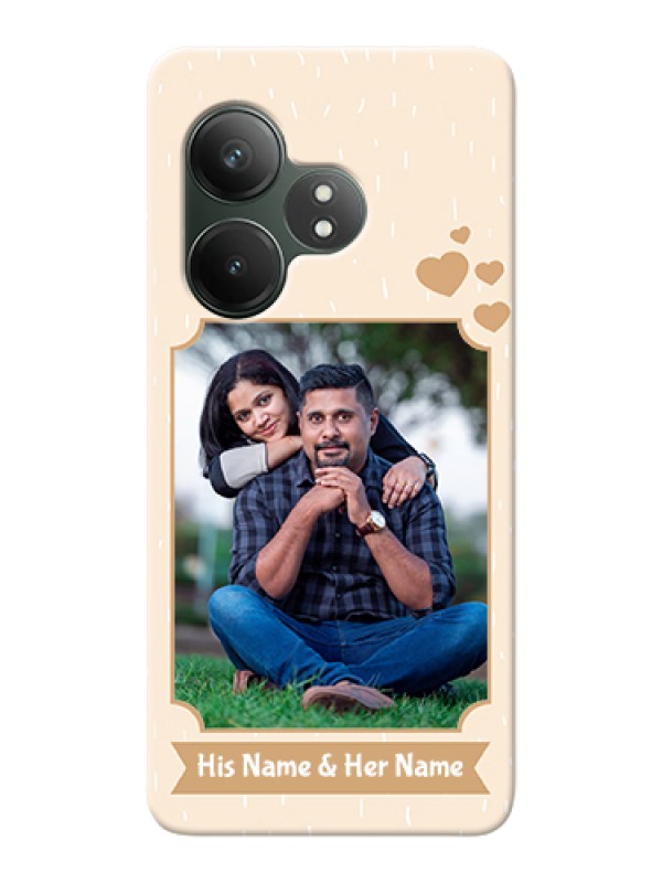 Custom Realme GT 6T 5G Custom Hard Phone Case - With Confetti Love Design