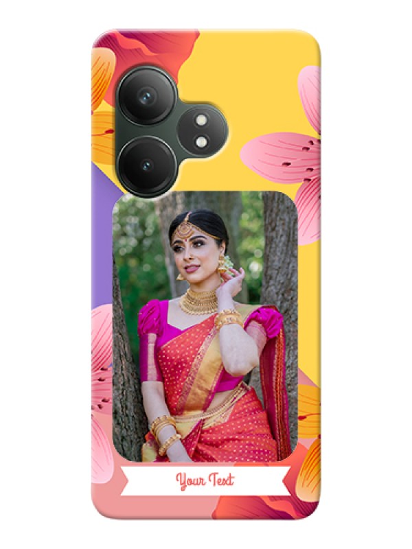 Custom Realme GT 6T 5G Custom Hard Phone Case - 3 Image With Vintage Floral Design