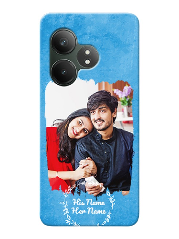 Custom Realme GT 6T 5G Custom Hard Phone Case - Blue Color Vintage Design