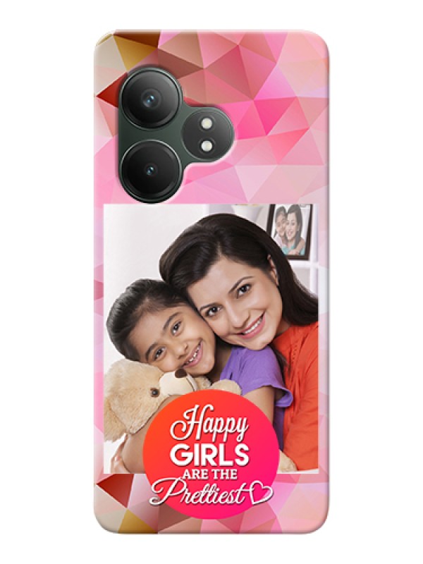 Custom Realme GT 6T 5G Custom Hard Phone Case - Abstract Triangle Design