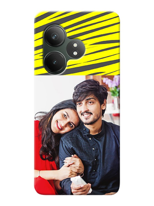 Custom Realme GT 6T 5G Custom Hard Phone Case - Yellow Abstract Design