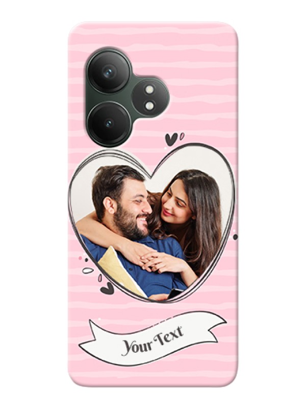 Custom Realme GT 6T 5G Custom Hard Phone Case - Vintage Heart Design