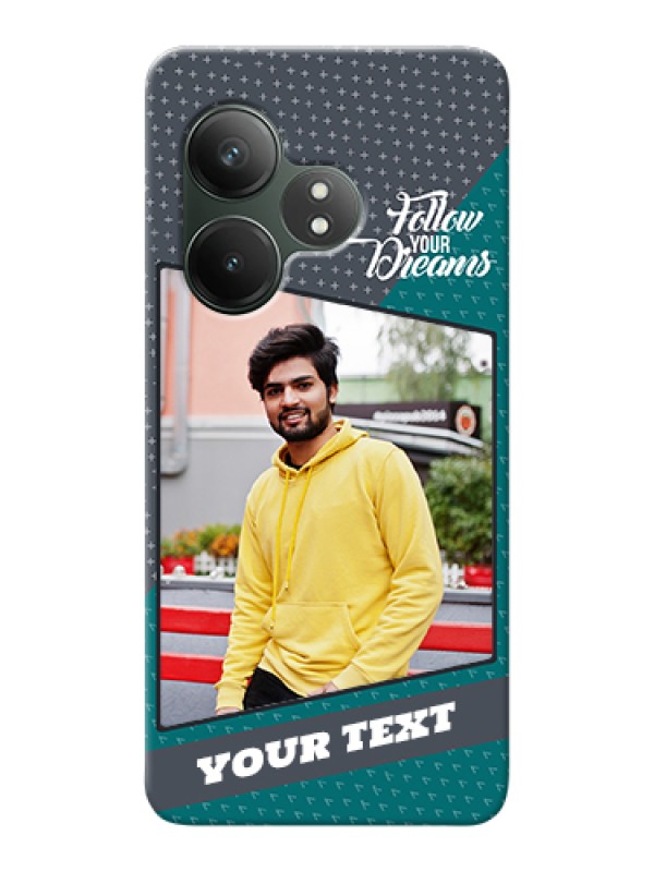 Custom Realme GT 6T 5G Custom Hard Phone Case - Background Pattern Design With Quote