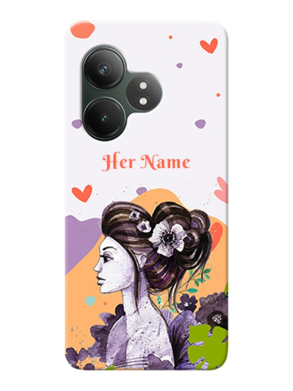 Custom Realme GT 6T 5G Custom Hard Phone Case - Woman And Nature Design