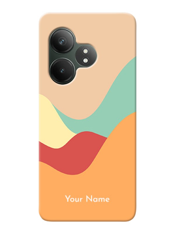 Custom Realme GT 6T 5G Custom Hard Phone Case - Ocean Waves Multi - Colour Design