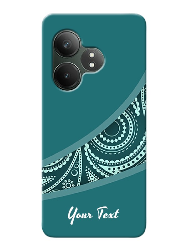 Custom Realme GT 6T 5G Custom Hard Phone Case - Semi Visible Floral Design