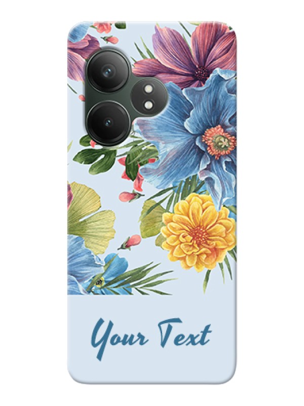 Custom Realme GT 6T 5G Custom Hard Phone Case - Stunning Watercolored Flowers Painting Design