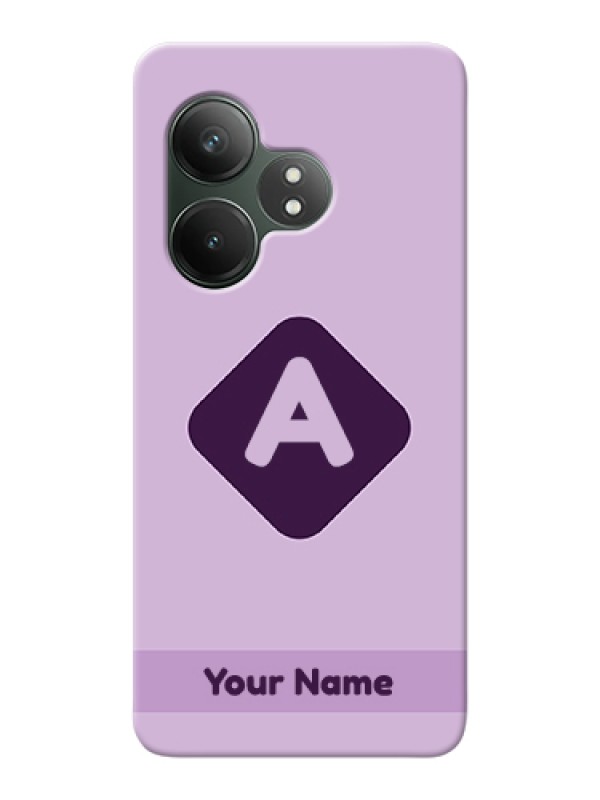 Custom Realme GT 6T 5G Custom Hard Phone Case - Custom Letter In Curved Badge Design