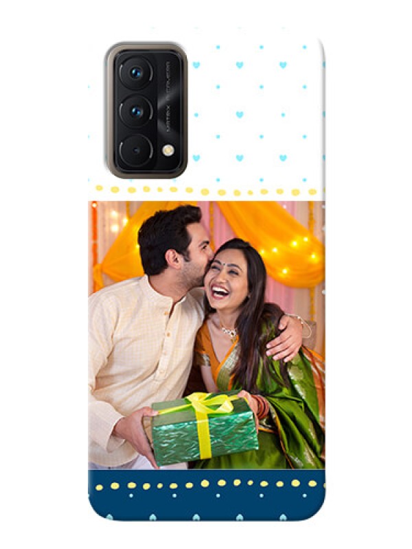 Custom Realme GT Master Phone Covers: White and Blue Abstract Design